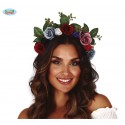 DIADEMA FLORES CON HOJAS